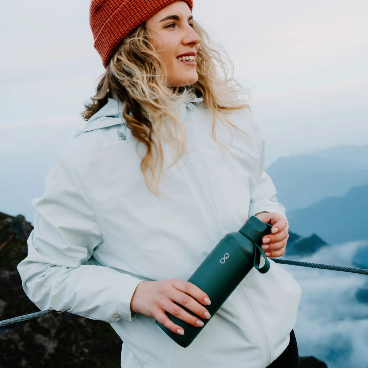 Ocean Bottle Peak Go 710ml Forest Green Insulated Water Bottle Insulated Water Bottle