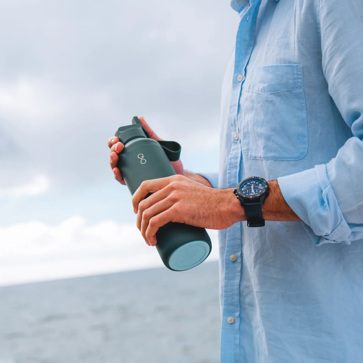 Ocean Bottle Peak Go 710ml Forest Green Insulated Water Bottle Insulated Water Bottle