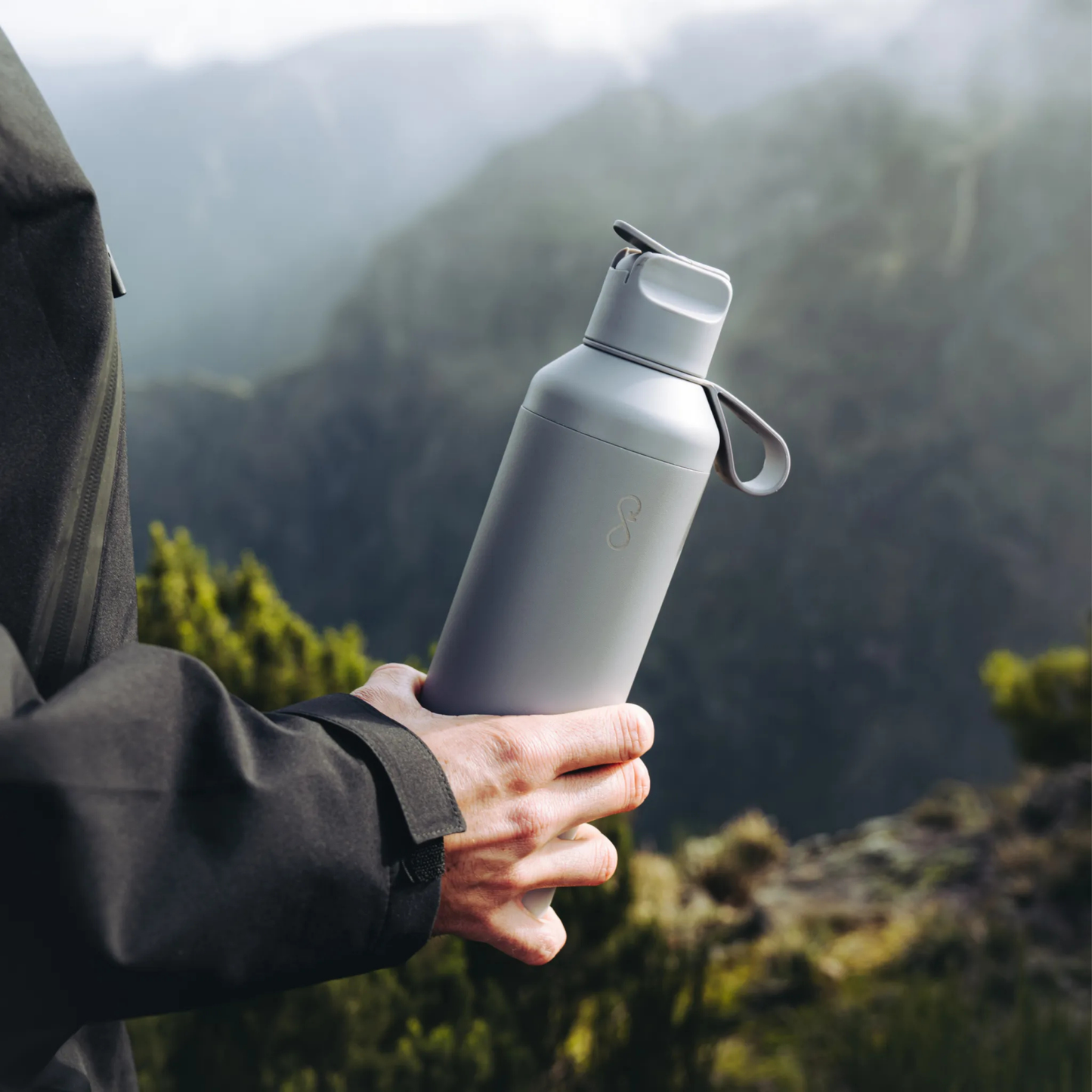 Ocean Bottle Peak Go 710ml Rock Grey Insulated Water Bottle Insulated Water Bottle
