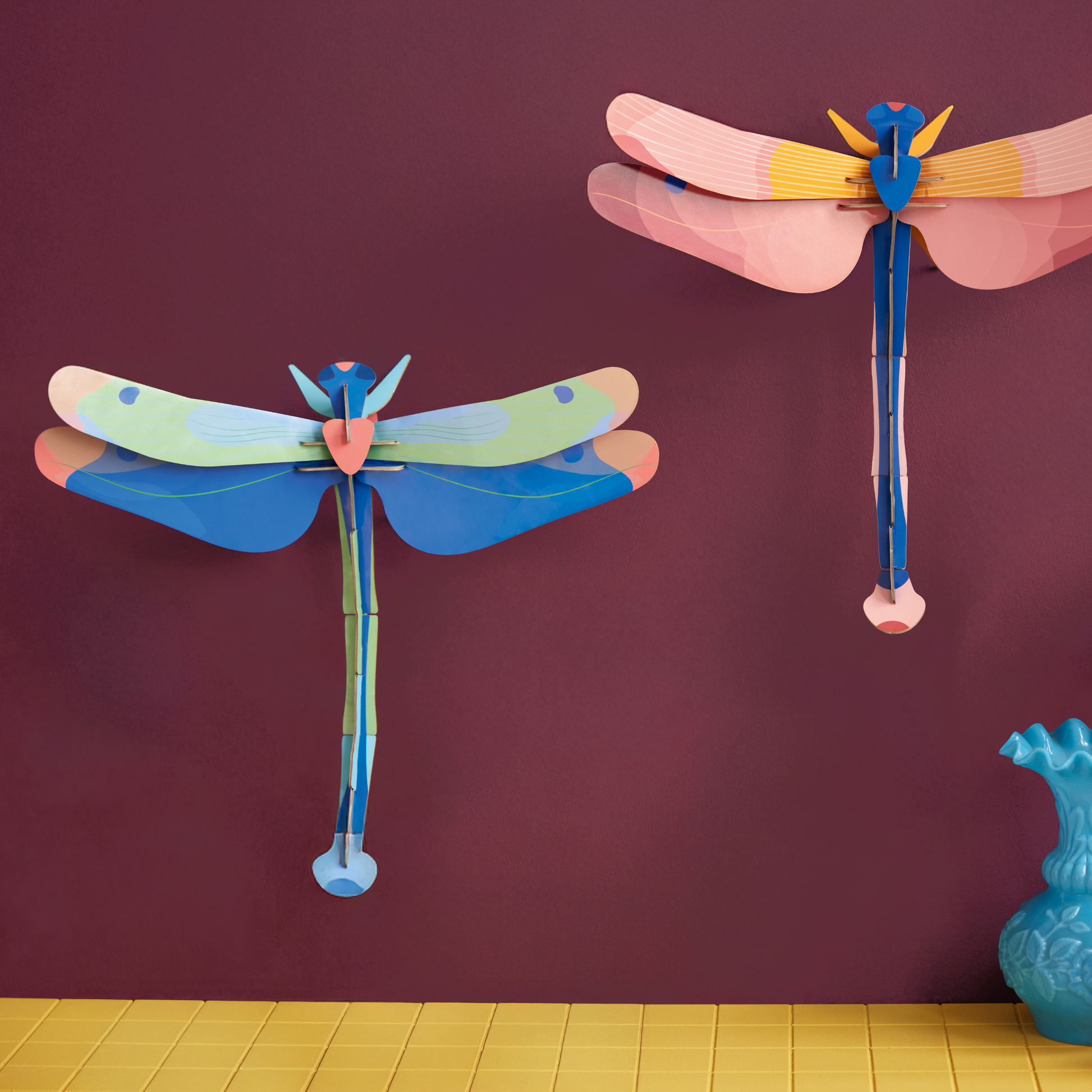 Studio Roof Wall Art Butterflies (A4) Dragonfly Blue