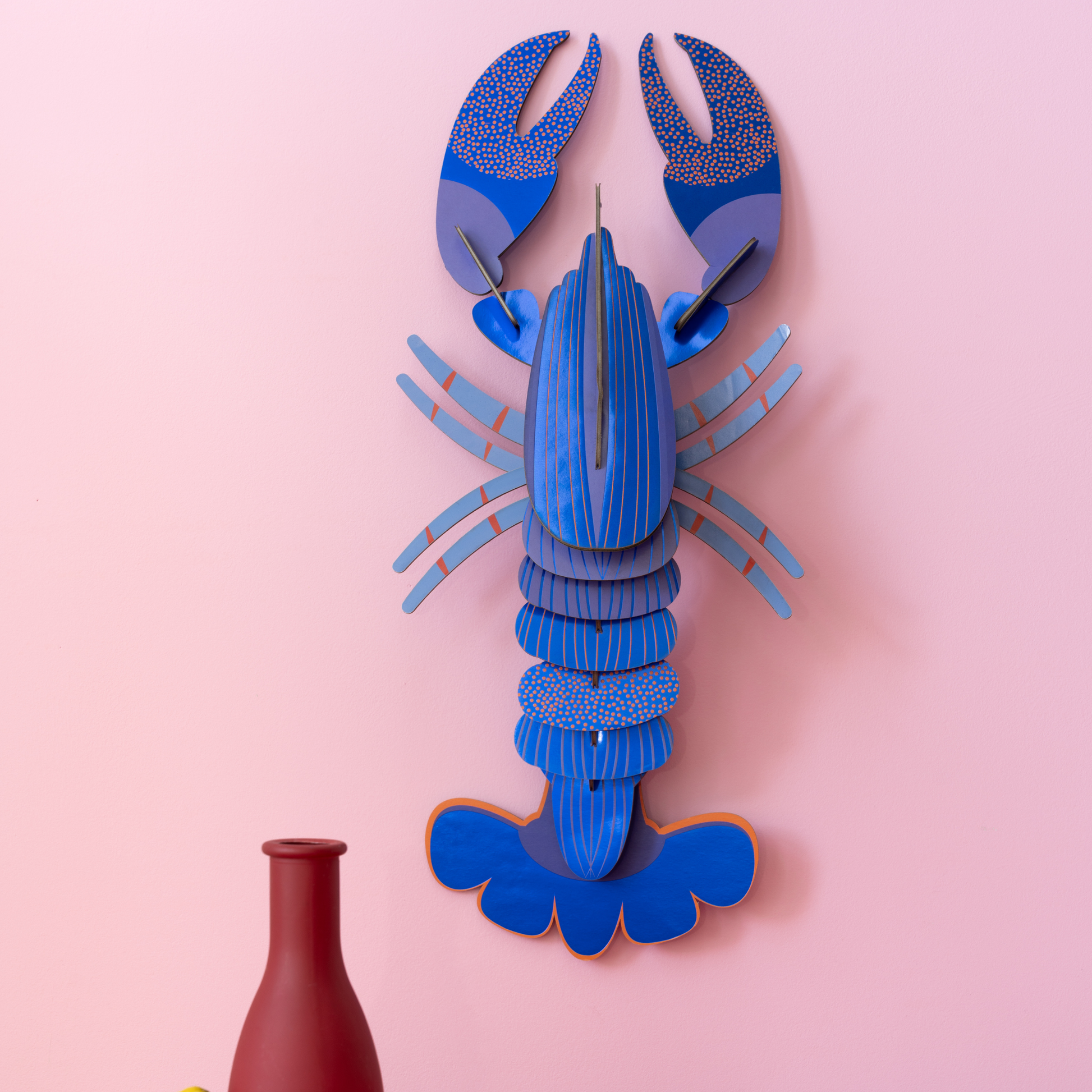 Studio Roof Wall Art Sea Creatures (B4) Lobster Lapis Blue