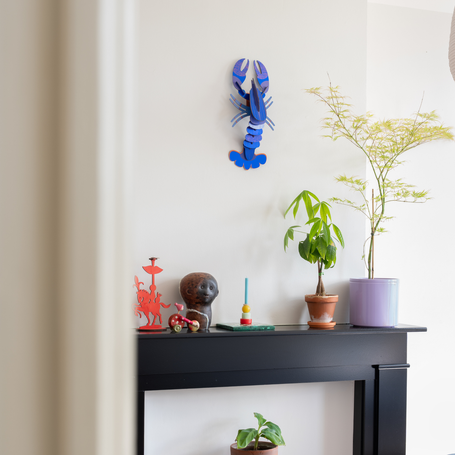Studio Roof Wall Art Sea Creatures (B4) Lobster Lapis Blue