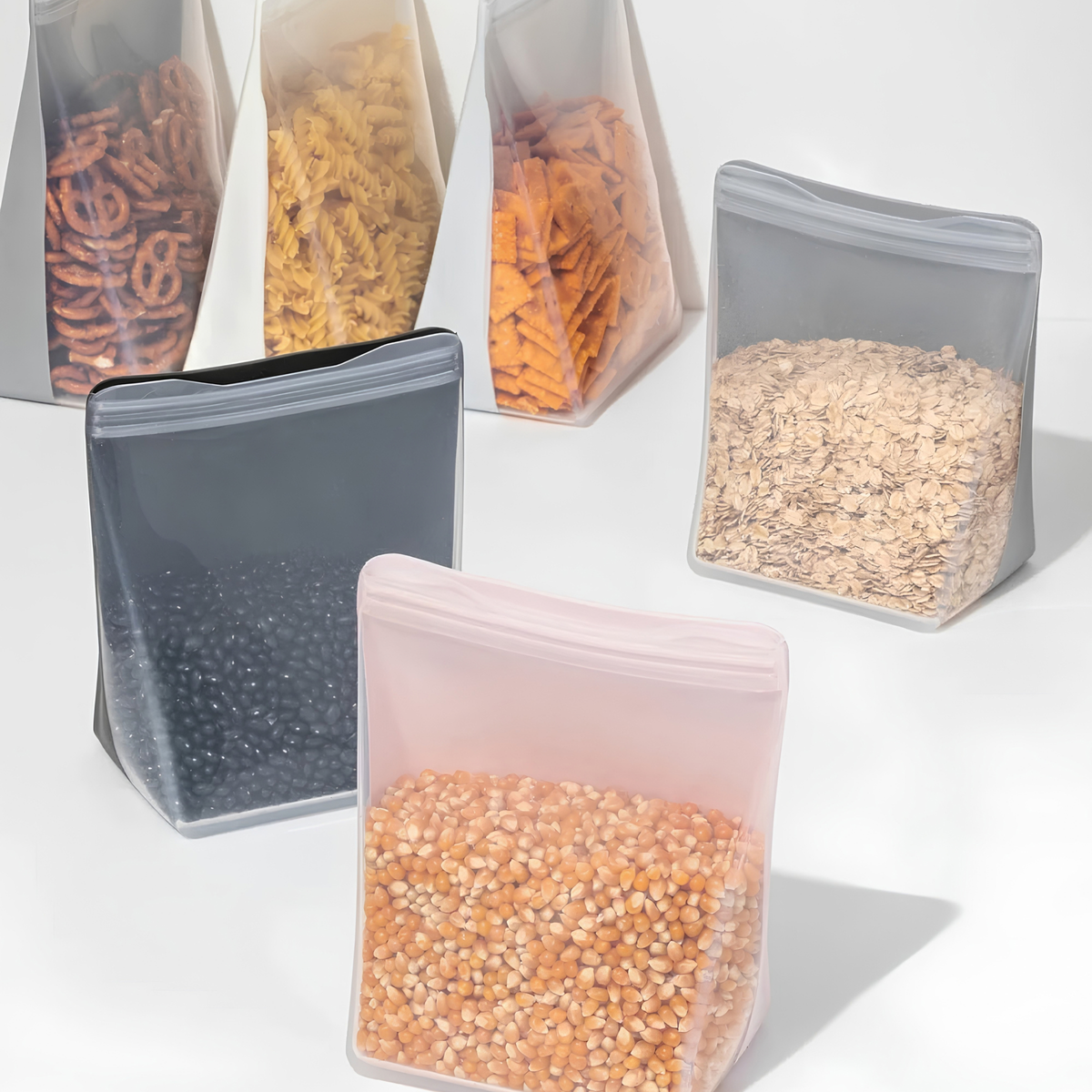 W&P Reusable Silicone Bag Stand Up 1L Charcoal