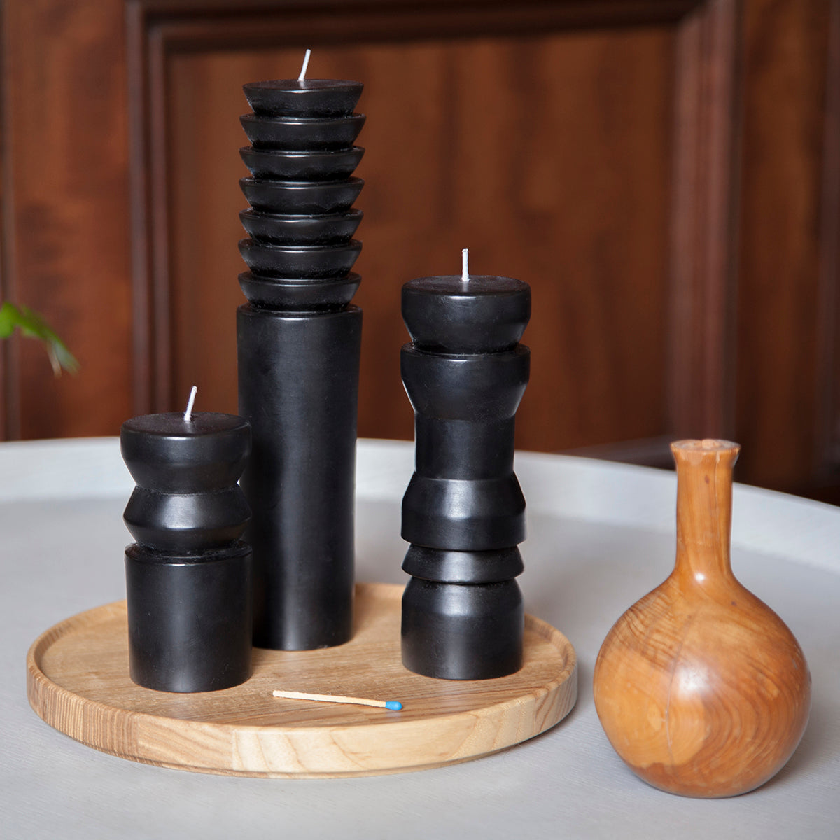 Totem Candle Black Small
