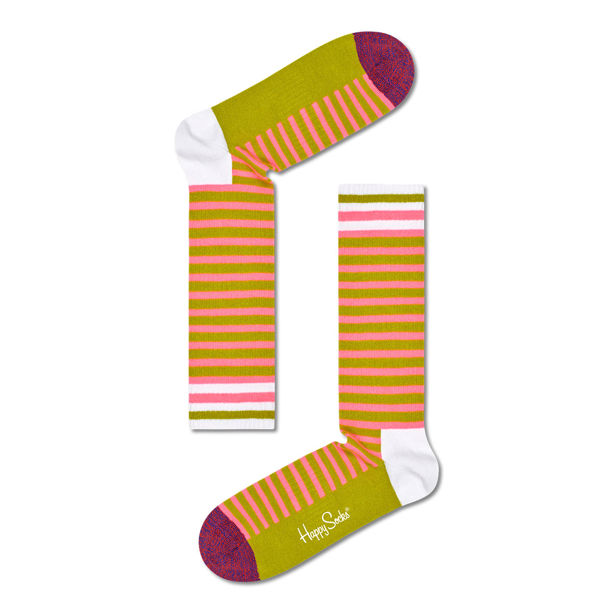 Neon Stripe Thin Sneaker Sock (3300)
