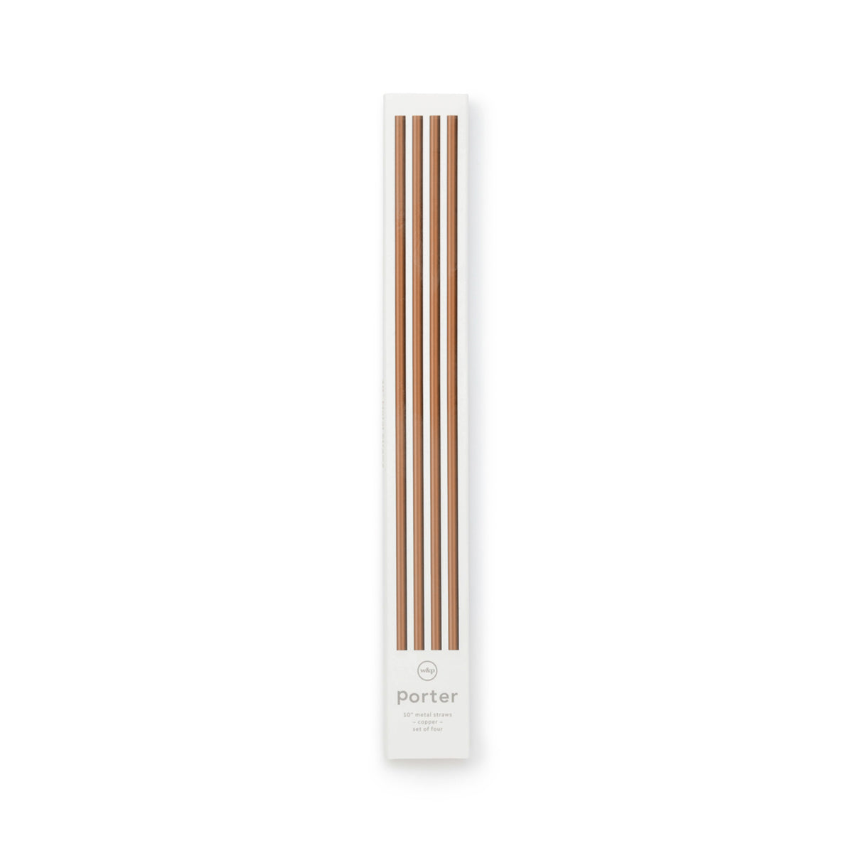 Metal Straws 10in w/Cleaner (set 4) Copper
